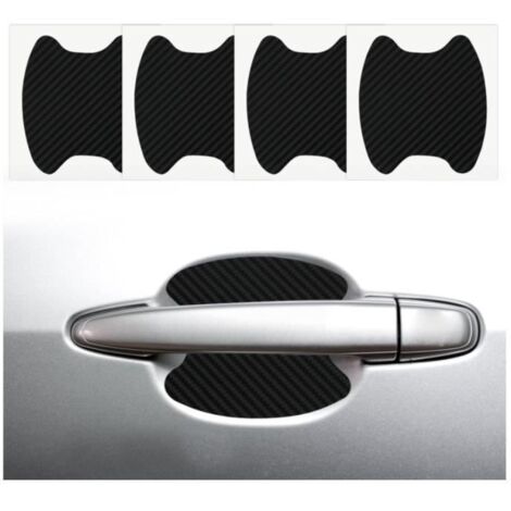 Protection Poignee Porte Voiture, 16Pcs Autocollants Extérieurs de Voiture, Covering Carbone Film Covering Voiture, Covering Noir