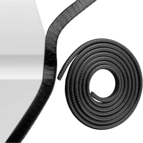 Protection Portiere Voiture 4M（10x7mm Noir）en Forme de U Protecteur en Caoutchouc Anti-Collision Protéger pour la Plupart des Voitures