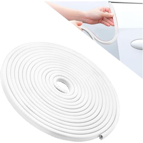 Protection Portiere Voiture, Joint Caoutchouc de Protection Automobile, Protecteurs de Bords en Aluminium pour Portes de Voiture, Universel Accessoires d'extérieur de Véhicule (Blanc/10M)