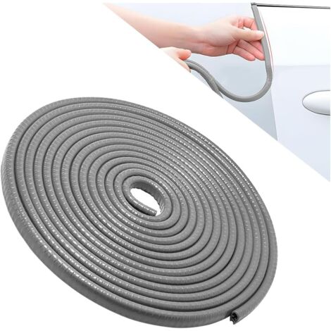 Protection Portiere Voiture, Joint Caoutchouc de Protection Automobile, Protecteurs de Bords en Aluminium pour Portes de Voiture, Universel Accessoires d'extérieur de Véhicule (Gris/10M)