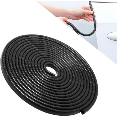 Protection Portiere Voiture, Joint Caoutchouc de Protection Automobile, Protecteurs de Bords en Aluminium pour Portes de Voiture, Universel Accessoires d'extérieur de Véhicule (Noir/10M)