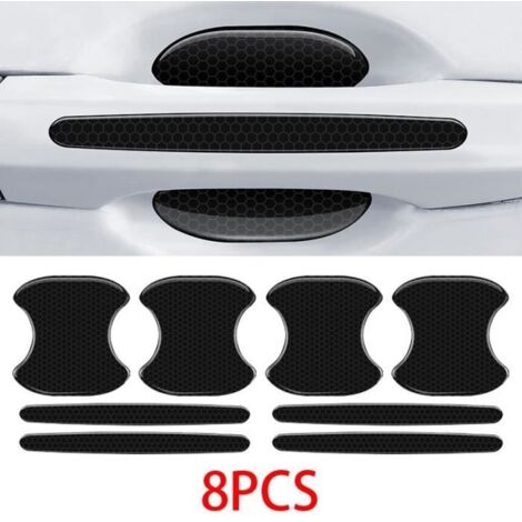 Protection Portière Voiture,films autocollants de poignée de porte de voiture,Garniture de protection de rétroviseur Réfléchissant
