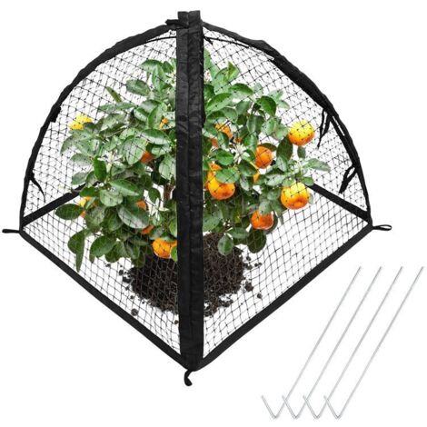 Protection pour fraisiers, 56 x 56 x 56 cm, cage de protection pour plantes empêchant l'intrusion d'animaux, filet de protection, 1 pièce