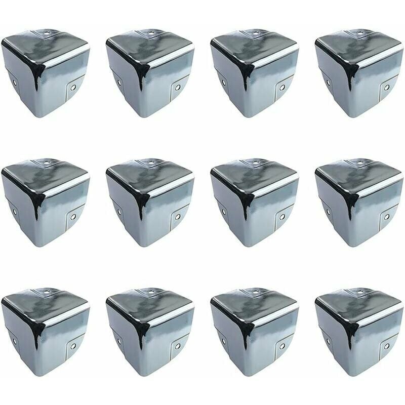 Protection pour meubles Protecteurs d'angle en Métal Protection Coin de Table 12 Pièces Équerres de Protecteur d'angle Métal Edge Protège Coins pour