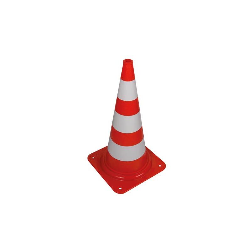 Image of Cono di segnalazione - colore rosso/bianco - 75 cm