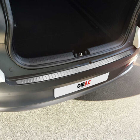 Protection Seuil de Pare-Chocs Arriére Compatible avec Hyundai Bayon 2021-2025 Sliver en acier Brossé