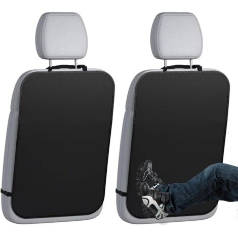 Protection Siège Voiture Enfant 2 Pièces - Protection de Dossier de Voiture pour Enfants, Housse Arrière Anti-Rayures Imperméable pour Sièges Auto, Design Respirant avec Élastiques Universels