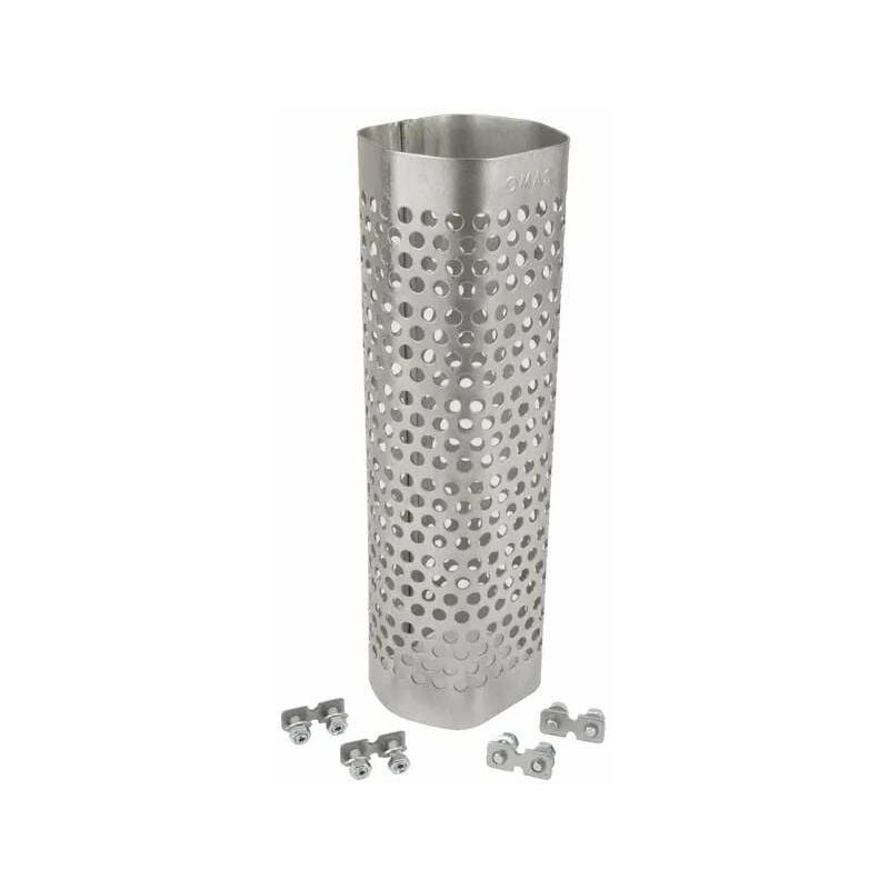 Cyclingcolors - Protection silencieux échappement 110mm grille métal perforé avec vis de fixation tracteur camion anti brulure tuyau pot collecteur