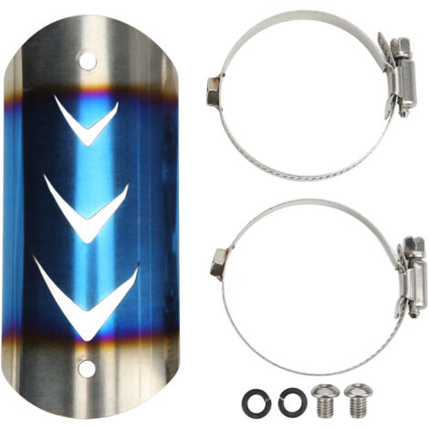 Protection thermique pour tuyau d'échappement moto en acier inoxydable anti-brûlure