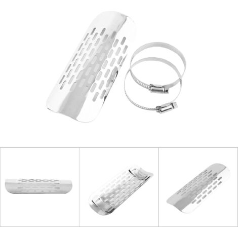 Protection thermique universelle pour silencieux de moto, couvre-pot en argent