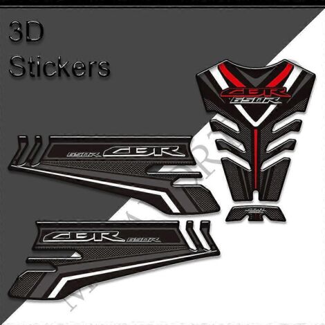 Protections 3D autocollantes pour réservoir de moto Honda CBR650R, CBR650R, HRC Fireblade, poignées latérales, kit de protection pour carburant et huile, genoux - CBR650R
