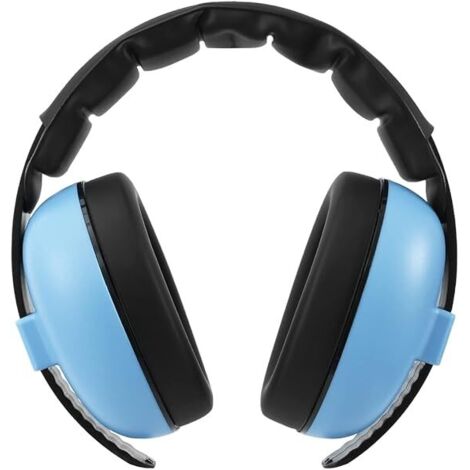 Protections auditives pour enfants, cache-oreilles antibruit avec oreillettes，cache-oreilles de sécurité pliables, bleu