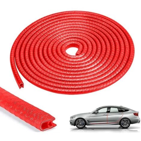 Protections Bord Portière De Voiture, 10M Protection Portiere Voiture, (10M, Rouge