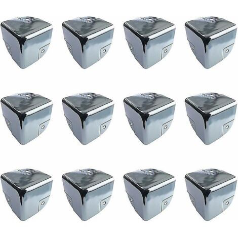 Protections d'angle de table en métal - Lot de 12 équerres de protection pour meubles pointus
