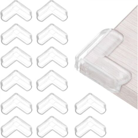 Protections d'angle de table, protections d'angle de meubles et protections de bord de sécurité pour bords de table et coins pointus, 16 pièces