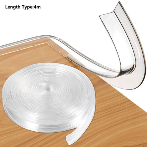 Protections d'angle de table transparentes Protection d'angle pour bébé Bande de protection en silicone souple pour bords de meubles 4 m