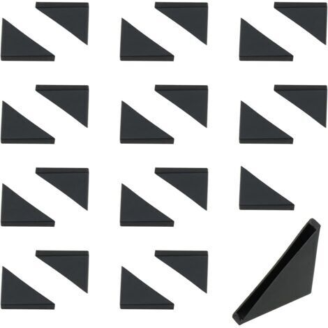 Protections d'angle triangulaires pour table en verre – Lot de 22, noires, adaptées au verre, à la céramique, au bois et à l'acier
