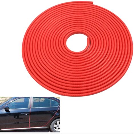 Protections de bord de portière de voiture rouges en forme de U - Joint en caoutchouc flexible pour une protection anti-collision