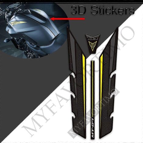 Protections de réservoir de moto (autocollants) pour Yamaha MT-07, MT-07 SP, MT-07 (kit de protection pour réservoir d'essence et d'huile, genoux, modèles 2018, 2019 et 2020) - MT0715