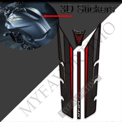 Protections de réservoir de moto (autocollants) pour Yamaha MT-07, MT-07 SP, MT-07 (kit de protection pour réservoir d'essence et d'huile, genoux, modèles 2018, 2019 et 2020) - MT0716
