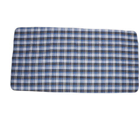 Protections jetables imperméables réutilisables pour incontinence adulte, alèze lavable 80x90 cm motif damier bleu