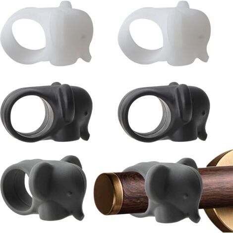 Protections pour poignées de porte, protections murales, butées de porte, coussinets de poignée de porte en silicone (noir, blanc, gris, lot de 6)