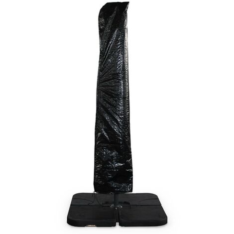 Protective cover for 3x3m parasols, Parasol cover, Black, 52x45x235 cm