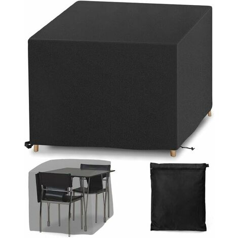 Protective Cover Furniture Cover, Garden Furniture Cover, Outdoor Table Cover Waterproof Tarpaulin Waterproof Oxford Fabric, Wind Resistance, Anti-UV, 126 x 126 x 74cm