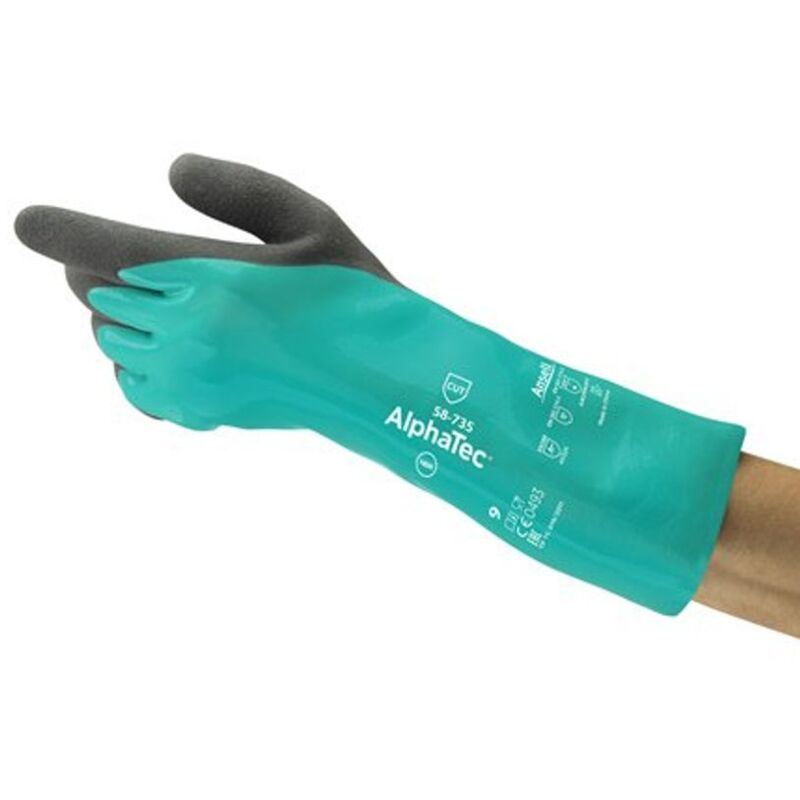 Ansell 58-735 Size 9, 0 Chemical Protection Gloves