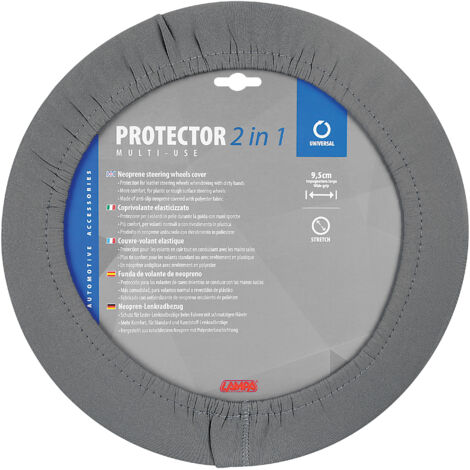 Protector 2 in 1, coprivolante elasticizzato in poliestere - Grigio