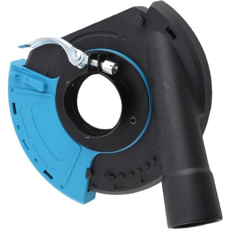 [Protector antipolvo para amoladoras angulares] 125 XL con 4 placas adaptadoras de hierro y PA66 – Azul/Negro para amoladoras angulares de 125 mm/150 mm, protección óptima al lijar hormigón y piedra.