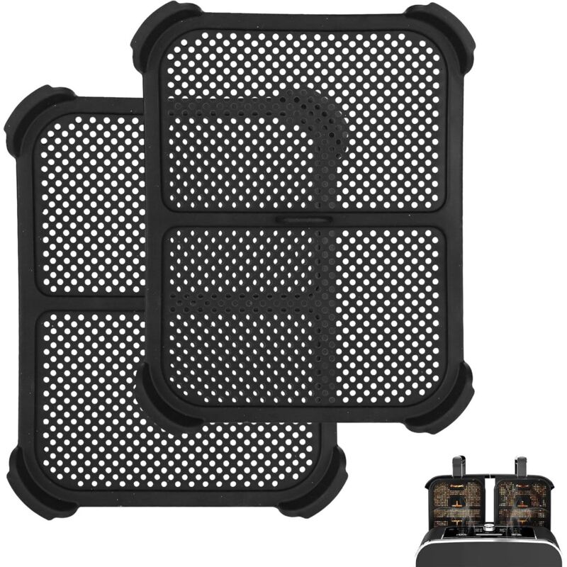Protector antisalpicaduras de 2 piezas para freidora de aire Ninja, accesorios de silicona, antisalpicaduras, para Ninja AF451EU AF400EU DZ401