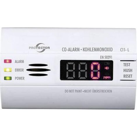 protector C11-L detector de monóxido de carbono blanco