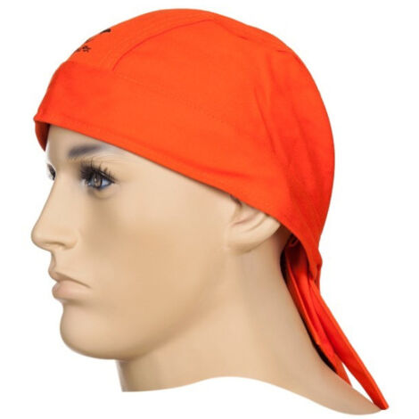 Protector cabeza ignífugo WELDAS Doo-Rag en color naranja Fire Fox