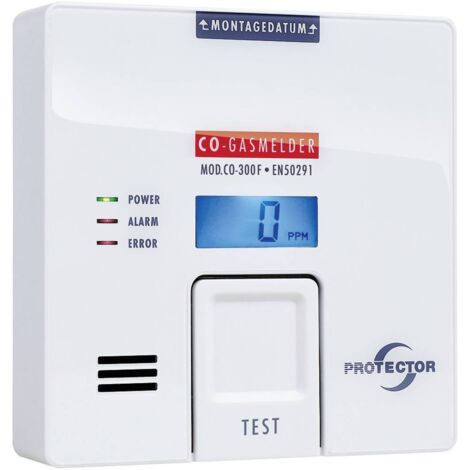 Protector CO-300F rivelatore di monossido di carbonio bianco