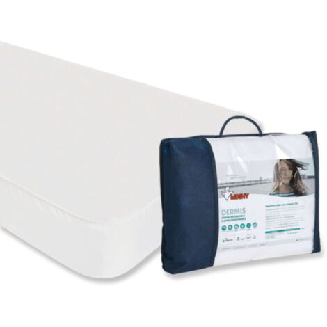 Protector Colchón Dermis Individual Transpirable Impermeable Antiácaros Suave Color Blanco 150x180/190 cm