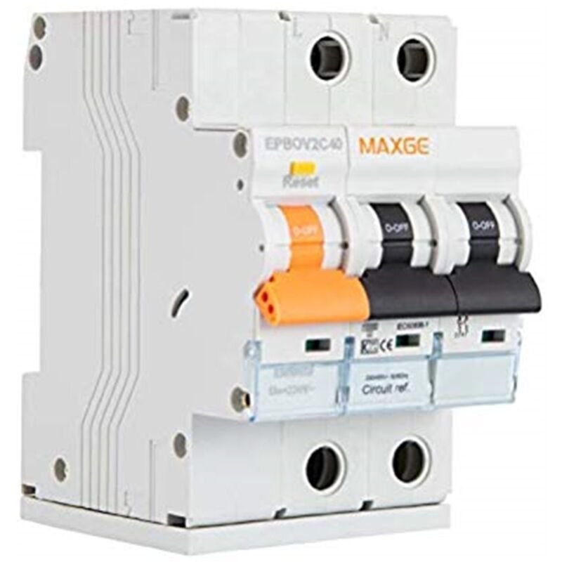 

Maxge - Protector Combinada Sobretensiones Permanente y transitorias 2 Polos 63A PCSPT2