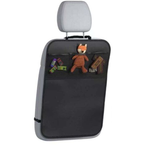 Protector con bolsa de almacenamiento - Protector de asiento trasero para coche, SUV, minivan o camión - Accesorio de seguridad para niños - Protección interior universal