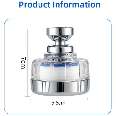 Protector contra salpicaduras ahorrador de agua para grifos con filtro de algodón PP, adaptador universal para grifo de cocina, aireador para grifos de fregadero, boquilla, accesorio de baño 1