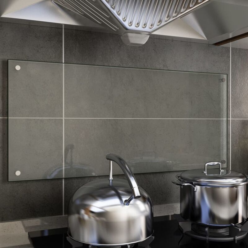 

Protector contra salpicaduras cocina vidrio templado 90x40 cm