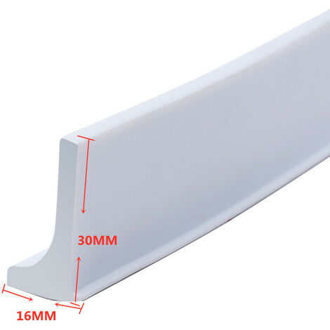 Protector de agua de ducha plegable de 100 cm, barrera de presa de agua Umbral de ducha Umbral de tapón de agua de ducha para cabina de ducha, retenedor de mantenimiento seco para separación húmeda y