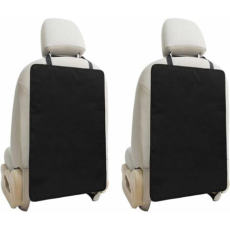 Protector de asiento de automóvil de 2 piezas, con el acolchado más grueso, la mejor protección para asientos de automóvil (negro)