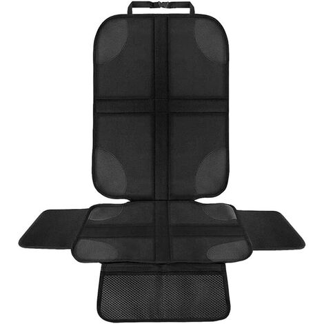 Protector de asiento de coche, protector de asiento de coche con bolsillos organizadores, fundas de asiento de coche cómodas para niños, funda de asiento de coche, protector de coche para perros (negr