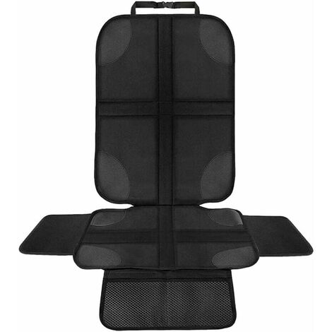 Protector de asiento de coche, protector de asiento de coche con bolsillos organizadores, fundas de asiento de coche cómodas para niños, funda de asiento de coche, protector de coche para perros (negr