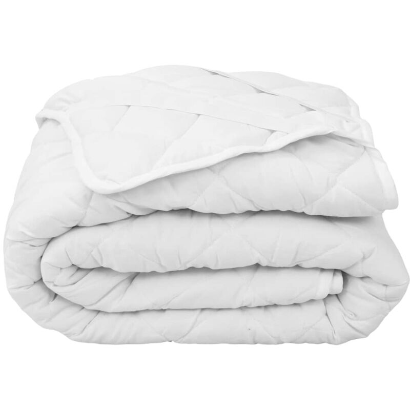

vidaXL Protector de colchón acolchado ligero blanco 140x200 cm - Blanco