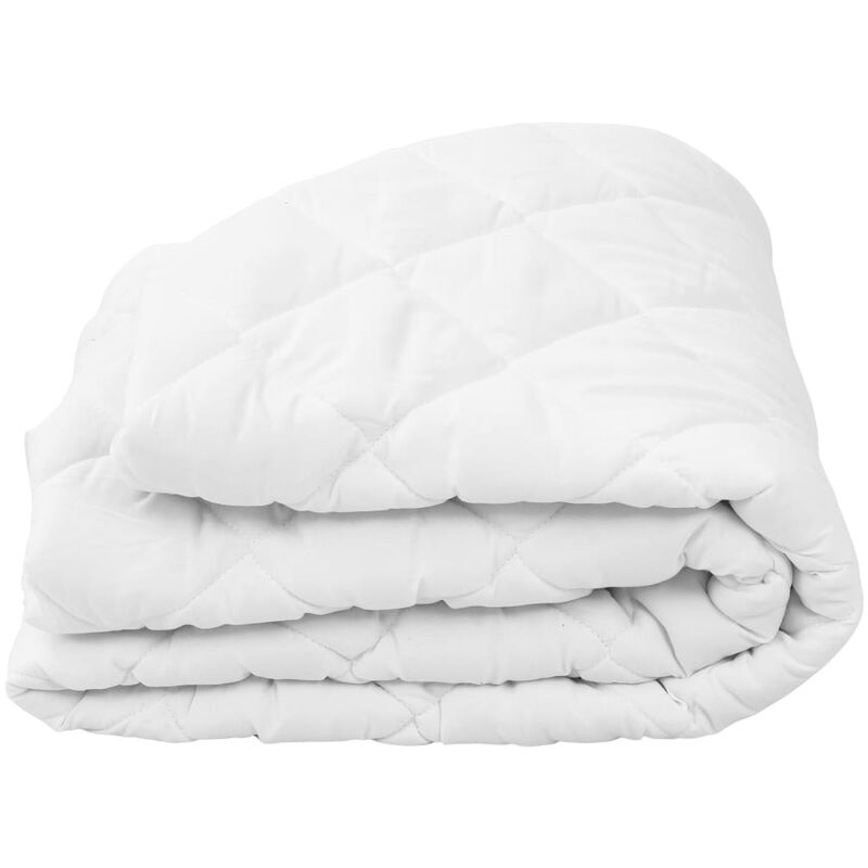

Protector de colchón acolchado ligero blanco 90x200 cm - Blanco - Vidaxl