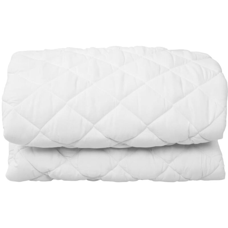 

vidaXL Protector de colchón acolchado pesado blanco 120x200 cm - Blanco