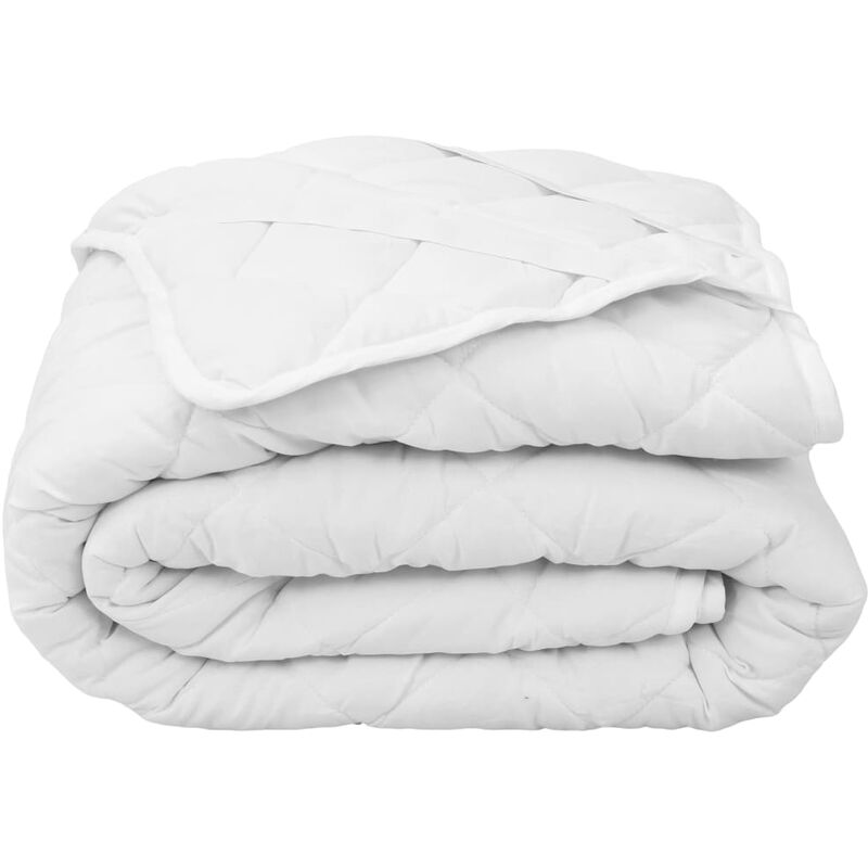 

vidaXL Protector de colchón acolchado pesado blanco 160x200 cm - Blanco