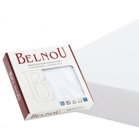 Protector de Colchón Altea Impermeable y Transpirable, 100% algodón Natural, Blanco, 150 cm