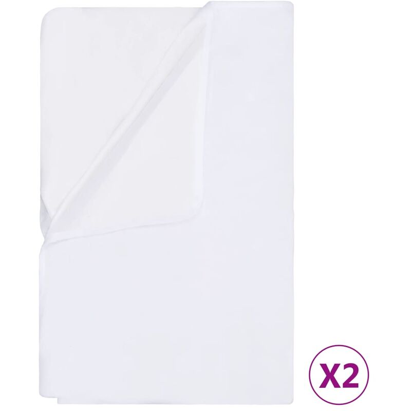

Protector de colchón impermeable 2 uds algodón blanco 60x120 cm